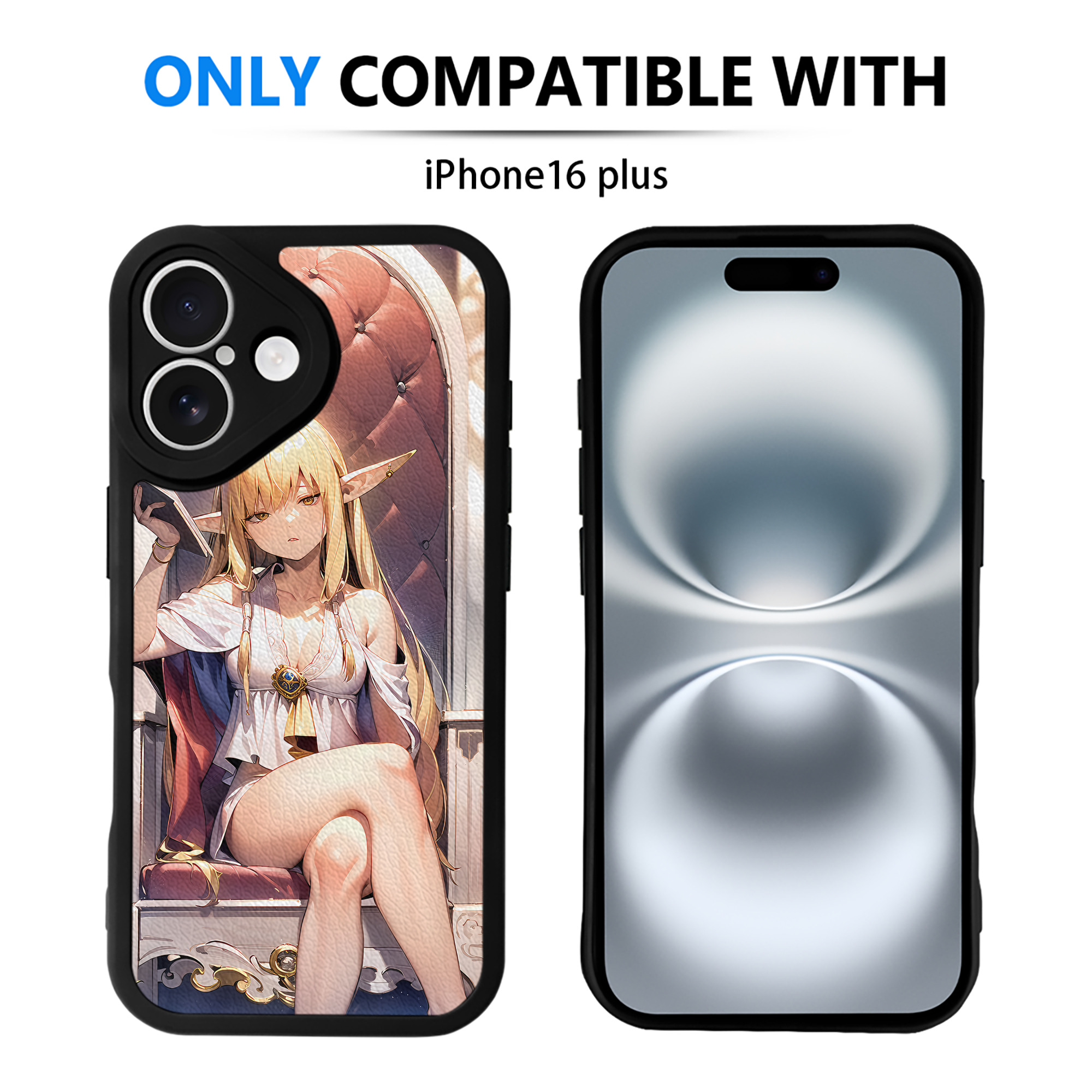（画像用） 葬送のフリーレン Frieren 【iPhone 16シリーズ対応】シリコンスマホケース（レザー調） 材質：シリコン